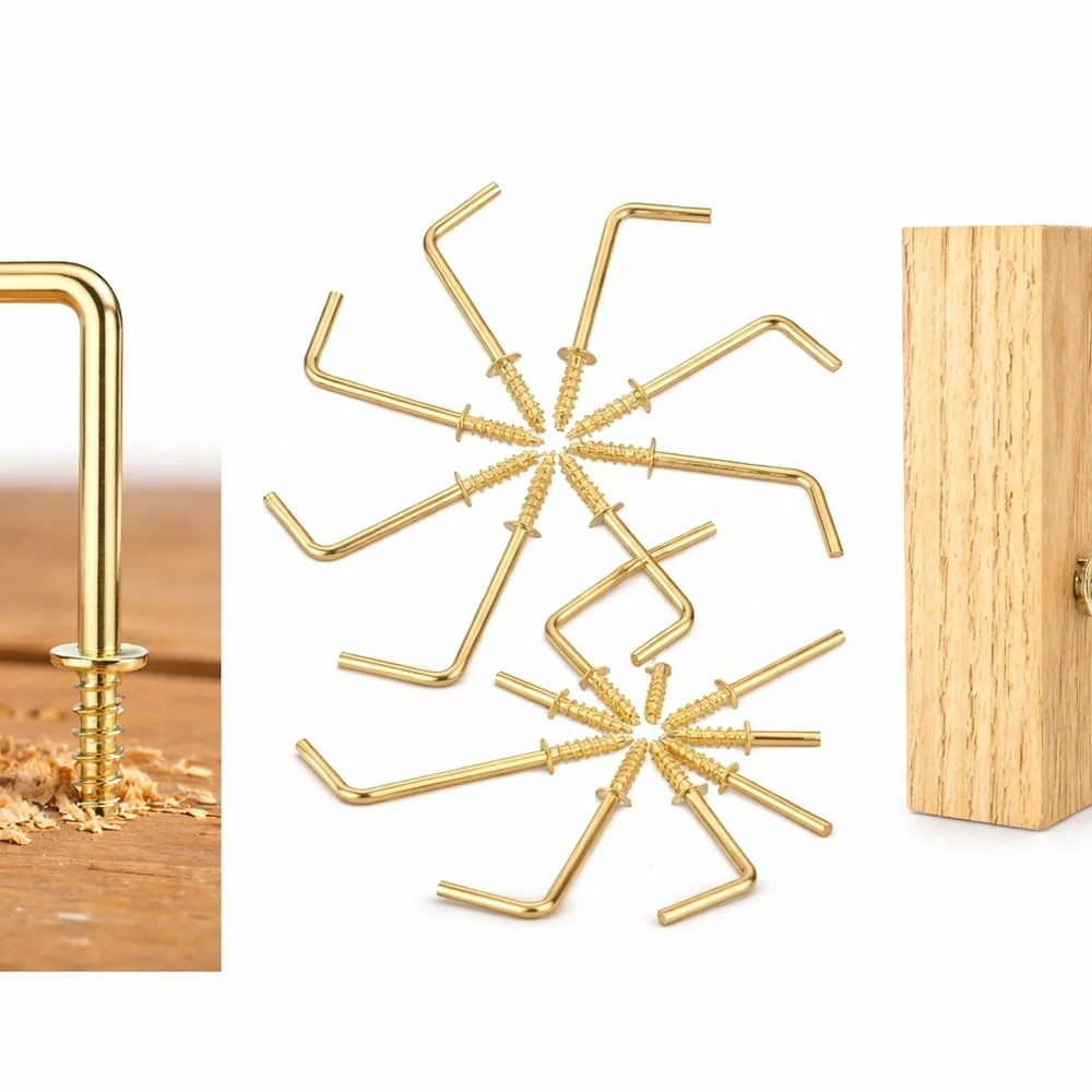 HANG PICTURES IN SECONDS ✨ 100 Gold Screw Hooks | DIY Glow-Up Kit 💅